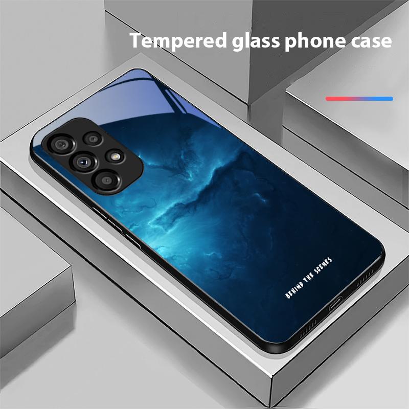 Бонусные космические пейзажи для Samsung Galaxy S10 S20 Plus S21 FE S22 S23 S24 FE S25 Ultra Черный Чехол для телефона из закаленного стекла Твердая оболочка
