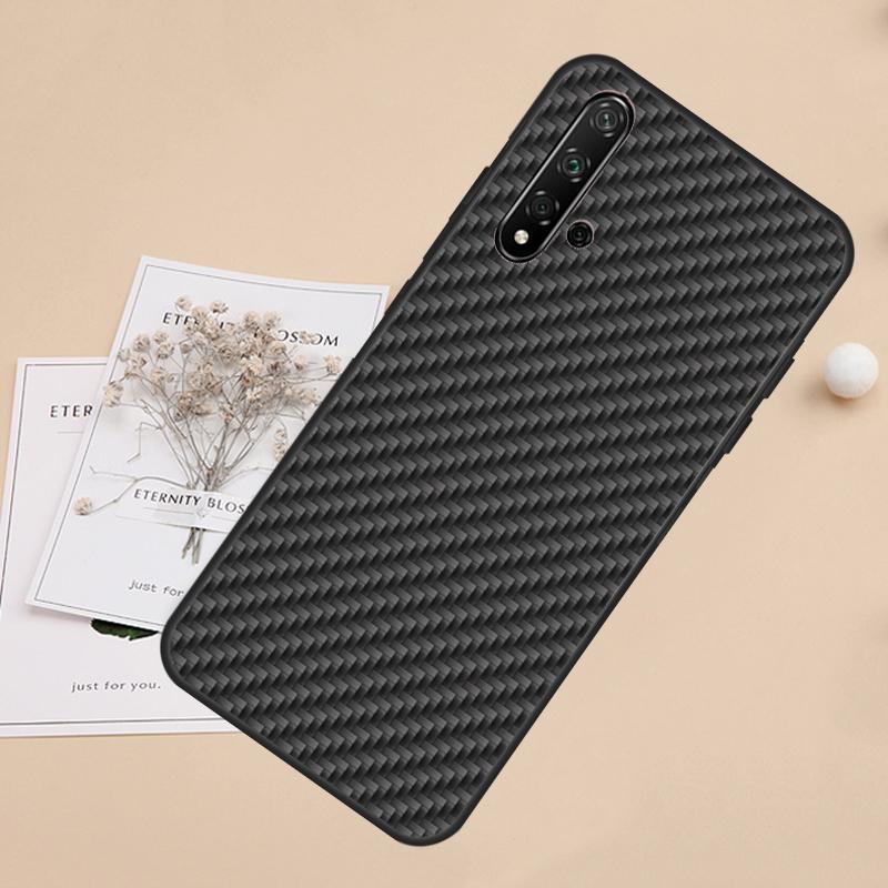 Чехол из углеродного волокна для Huawei P30 Pro P20 P40 Lite Nova 11 Pro 3i 8i 9 10 SE 5T Y60 Y61 Y70 Y90 Y91 Coque