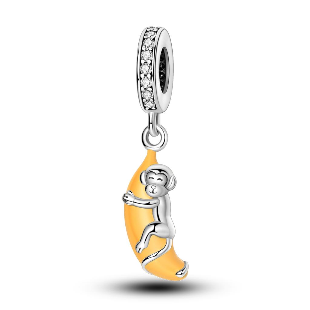 Fruit Charm Bead 925 Silver Strawberry Cherry Avocado Fit Original Bracelet Diy Fashion Jewelry