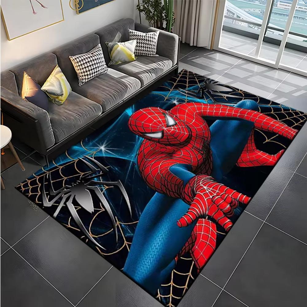 Disney Superhero Spiderman Pattern Large Rug Floor Mat for Living Room Bedroom Sofa Area Modern Decor Kid's Room Rug