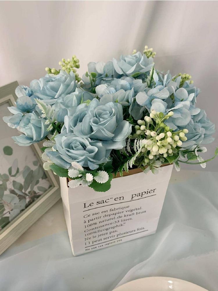 4 шт. 26 см искусственный букет роз и гортензий для гостиной, дома, свадьбы, внутреннего подоконника, украшения для двора, шелковые искусственные цветы