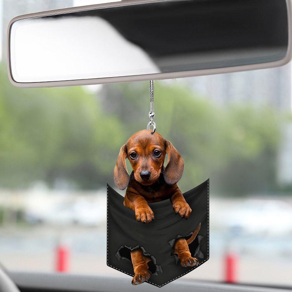 Toy Auto Rearview Mirror Decoration Hanging Puppy Ornaments Car Pendant Car Interior Accessories