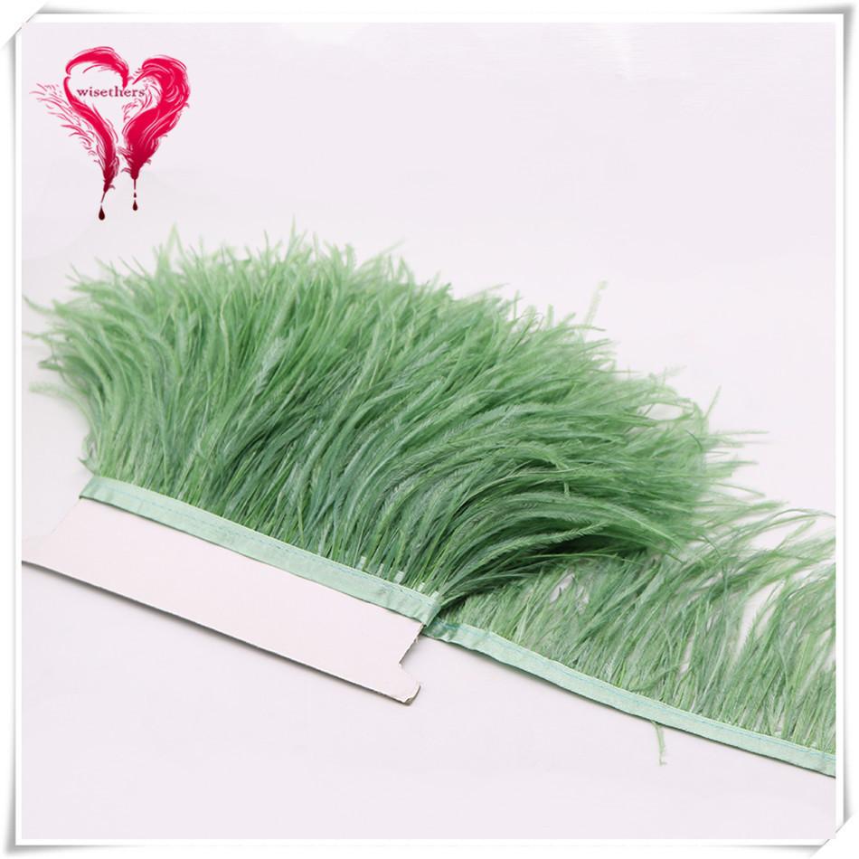 Ostrich Hair Cloth Edge Dress Dress Accessories Skirt Feather Trim With 10-15Cm Tassel