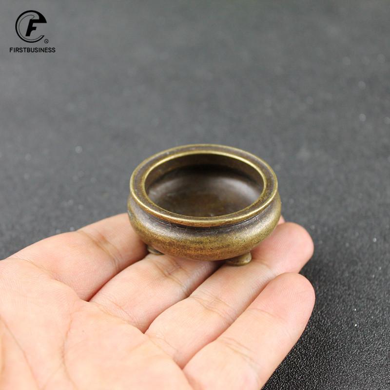 Ретро медные курильницы Портативный бронзовый кадило Буддизм Держатель для благовоний Домашний Чайный домик Йога-студия Медная курильница Домашний декор