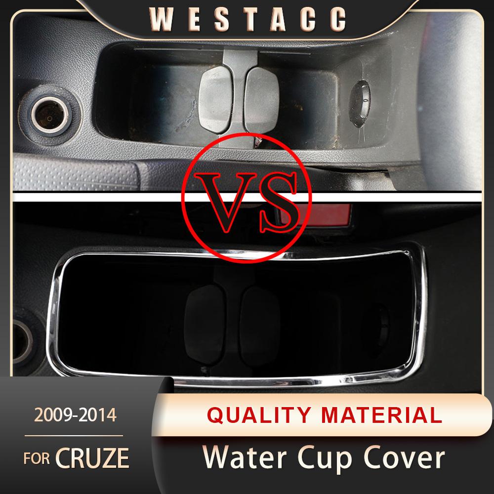 Хромированная автомобильная консоль из АБС-пластика, рамка для чашки воды, наклейка, декоративная отделка для Chevrolet Cruze Sedan Hatchback 2009-2015