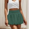 Ladies' Fashion Solid Color High Waist Skirt Double Layer Bubble Skirt Skirt