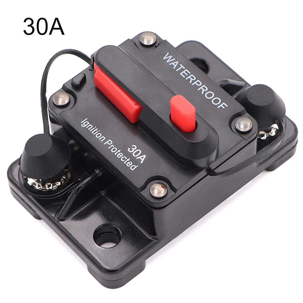30A-300A Fuse 12-48V Circuit Breaker 12V Trolling Manual Reset Fuse Car Boat Manual Power Protect Breaker for Audio System