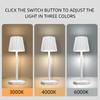 3-Mode Touch LED Desk Lamp Rechargeable Dimmable Night Light Creative Ambient Night Lamp for Bedroom Living Room Bar Decor