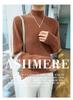 Lekasha 100% Mink Cashmere Round Neck Waffle Knit Sweater - Loose Fit, Casual Base Layer for Autumn/Winter