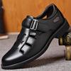 Leather Sandals Men's 2025 Summer Dress Hole Shoes Bag Head Hollow Leather Shoes Men's Shoes 2025