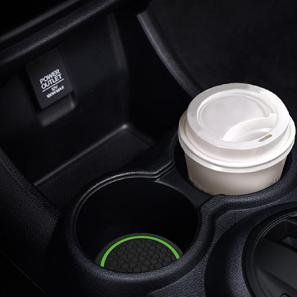 4PCS Car Cup Holder Coasters, Dustproof Automotive Interior Accessories Mat,2.75 Inch Non-Slip Ert Water Bottle Holder Pads, Universal For Vehicles,