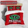 3pcs Duvet Cover Set (1*Duvet Cover + 2*Pillowcase, Without Core), Custom Name Hannover 96 Football Pattern Bedding Set, Home Bedroom Decor Gift
