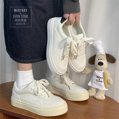 Весенние новые белые туфли на платформе 1099