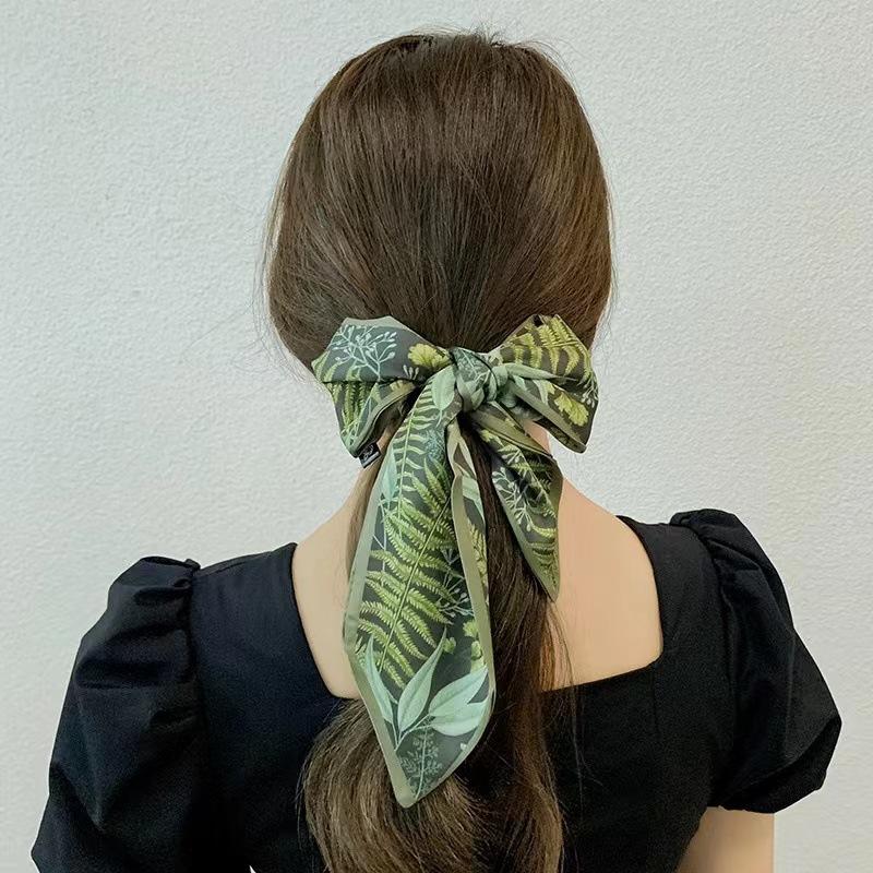 Шелковый шарф Qiandongge, повязка на голову в стиле ретро, завязанный хвост, бант, лента, повязка на голову, повязка на голову Mori Series