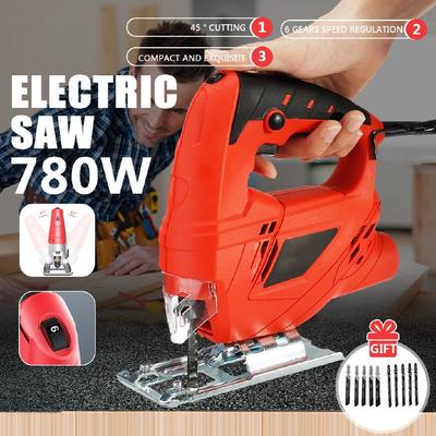 Электрический лобзик 3000 об/мин Дерево Железо Лобзиковый резак Деревообработка 710 Вт + 10 лезвий