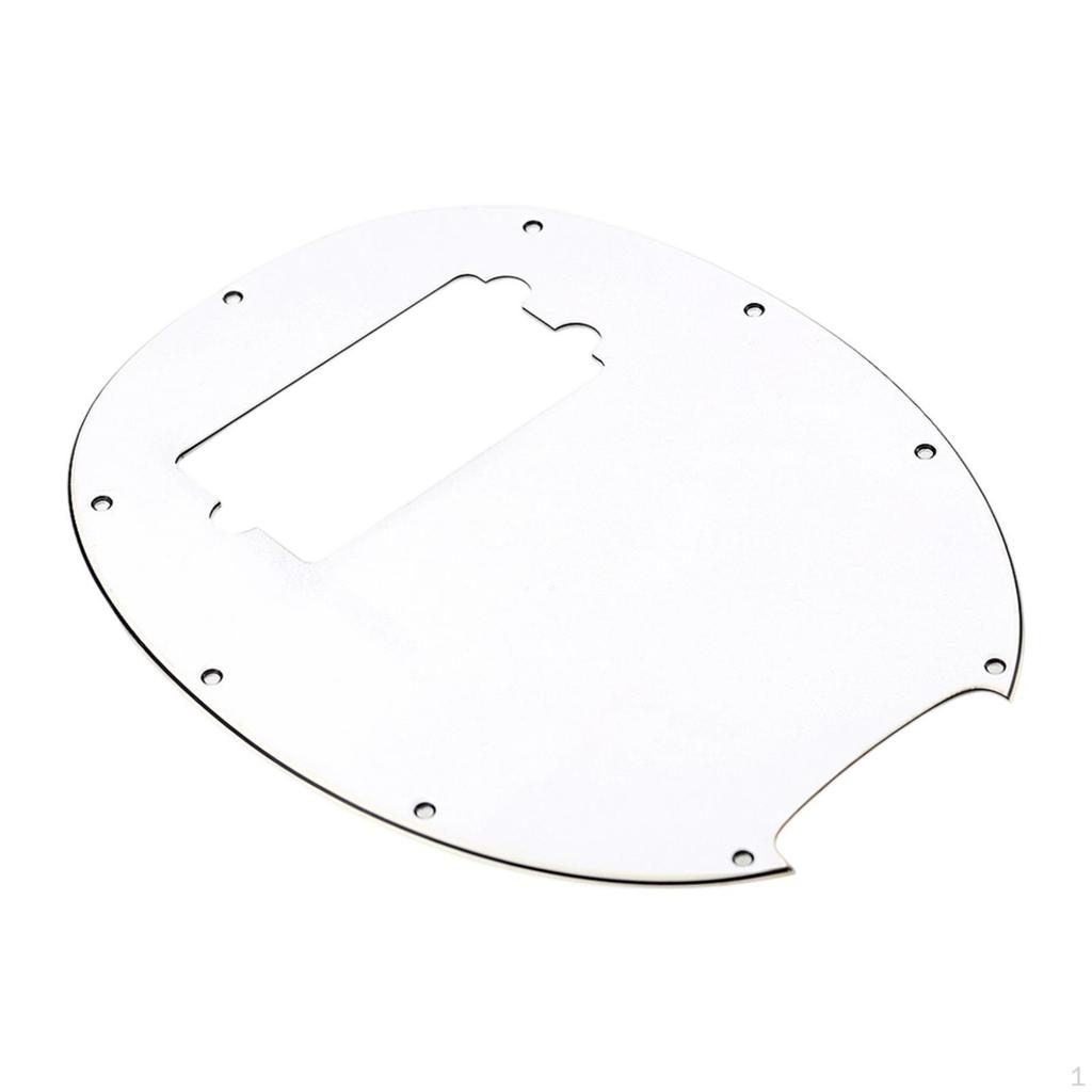 Накладка пикгарда для бас-гитары 9 отверстий Аксессуар для инструмента 4-струнные бас-гитары Пик Белый