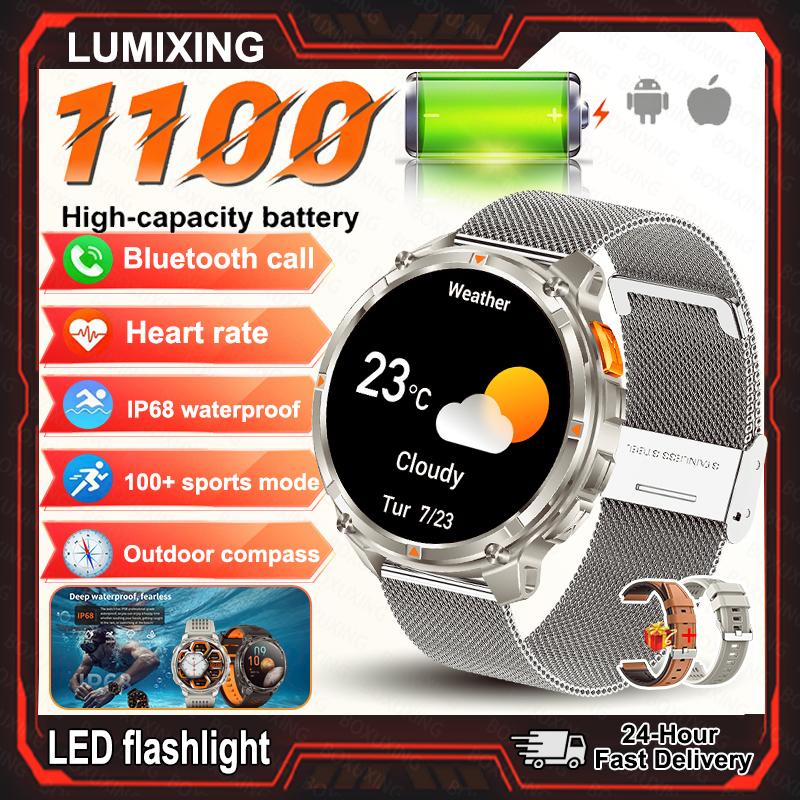 Новые Умные часы T-Rex3 Pro 1100 мАч GPS-трек 5ATM Водонепроницаемые Спортивный трекер бега Компас для улицы Военные Умные часы