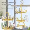 Multi-functional Floor-Standing Shoe Rack with Water Tray and Universal Wheels for Outdoor Balcony Use.