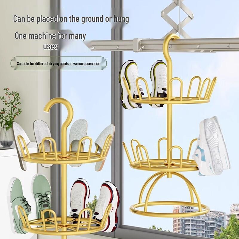 Multi-functional Floor-Standing Shoe Rack with Water Tray and Universal Wheels for Outdoor Balcony Use.