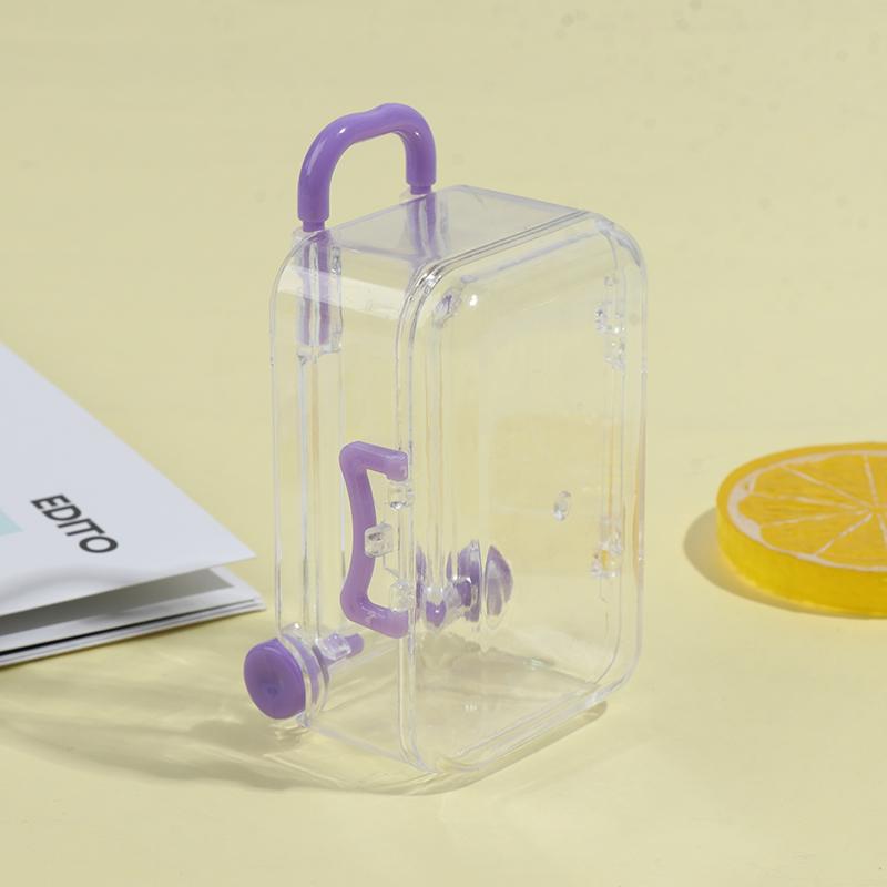 Mini Plastictravel Suitcase Luggage Box Doll Accessories Furniture Kids Toy