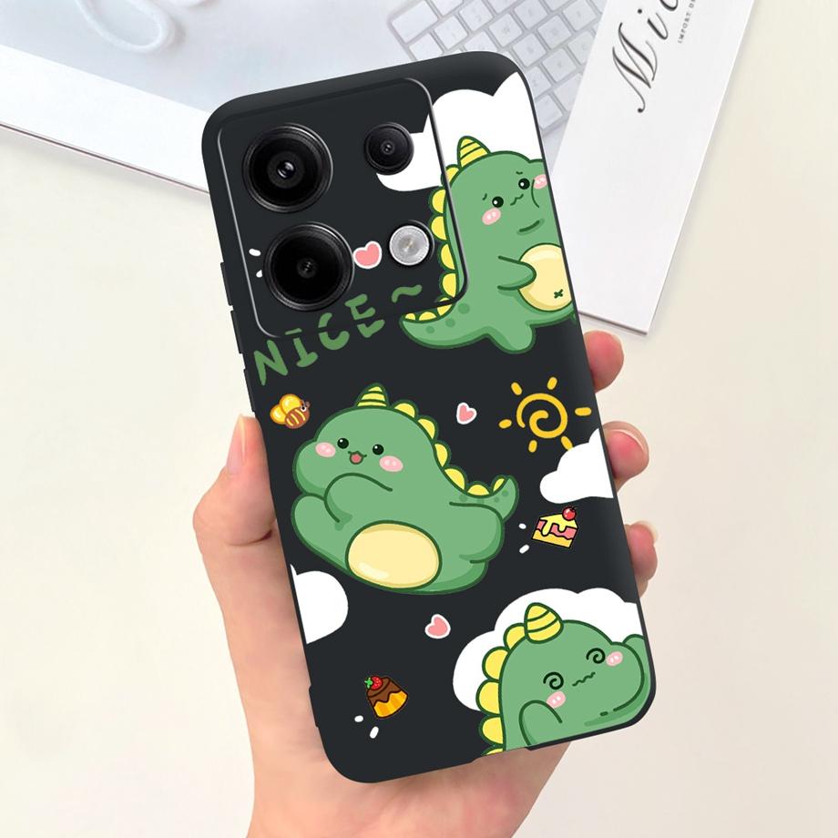 Чехол для телефона Xiaomi Redmi Note 13 Pro 5G с принтом "Корова" и клетчатым узором, из мягкого жидкого силикона, Funda для Redmi Note 13 4G Pro+ Plus
