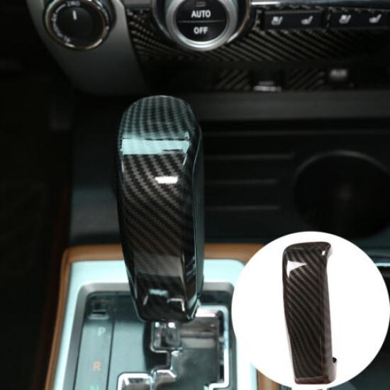 ABS Carbon Fiber Gear Shift Head Knob Cover Trim For Toyota Tundra 14-
