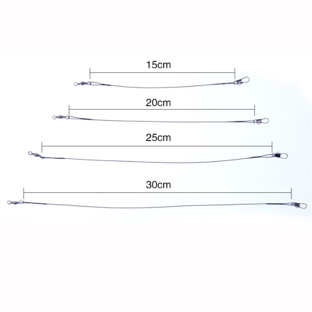 20 шт., вращающаяся стальная проволока, вертлюги, леска, рыболовный крючок, защитная защелка