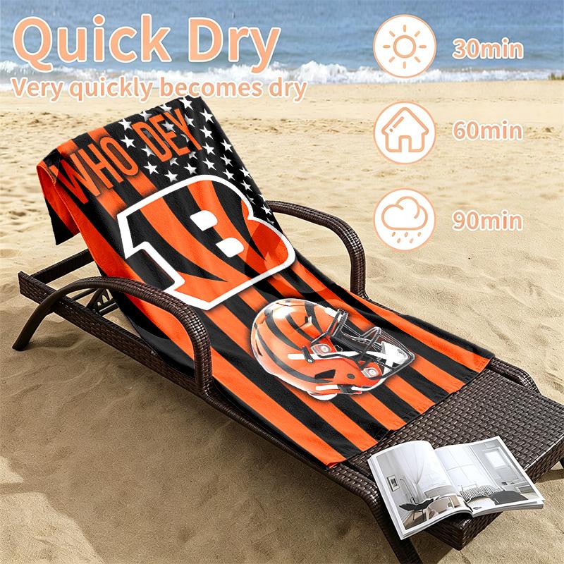 Cincinnati Bengals Beach towels also serve as bath towels summer essential a musthave for the outdoors the beach and the pool