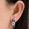 Colorful Circle Drop Earrings Cartilage Huggie Hoop Earrings Geometric Shaped Ear Rings Stylish Accessories for Women