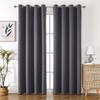 Grommet Solid Blackout Curtains for Bedroom and Living Room Window Drapes Thermal Insulated Room Darkening Curtains