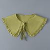 Vintage Ruffle Women Detachable Collar Tie Necklace Detachable Lapel Shirt Fake False Collar Woman Lace Tie Neckwear Nep Kraagie