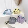 2025 New Summer Casual Versatile Nylon Cloth Bag Women's Outdoor Lightweight Crossbody Bucket Bag Folded Drawer Strap Small Satchel