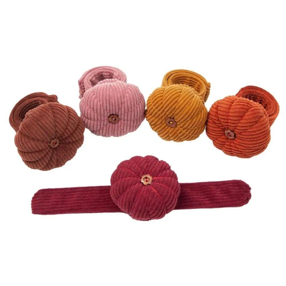 Pumpkin Shaped Wrist Pin Cushion With Elastic Wrist Belt Needle Pillow Needle Cushion Needlework