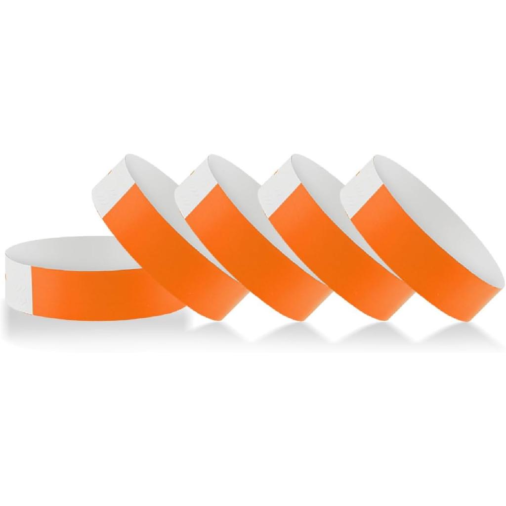 500 Pcs Wrist Bands, Paper Wristbands for Events, Adhesive Colored Wristbands, Disposable Wrist Bands, VIP Bracelets for Party (Red Yellow Orange