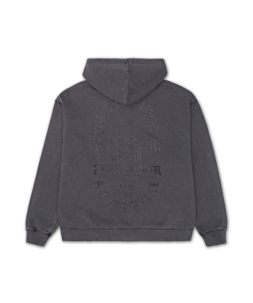 Puma Corded Full-Zip Hoodie - Flat Dark Grey / 634744-31