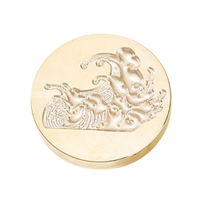 Волнистая текстурированная головка штампа для восковой печати Металлическая головка штампа для воска для валентинки, открытки на день рождения, приглашений, конверта