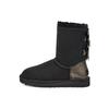 Bailey Suede Warm Baily Bow Fleece Short Snow Boots Women Boots Black 1120884-BLK
