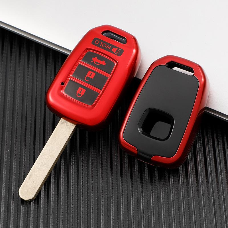 ТПУ автомобильный чехол для ключей с 4 кнопками для Honda Accord CRV Civic Jazz HR-V HRV 2013 2014 2015 2016 аксессуары для защиты ключей