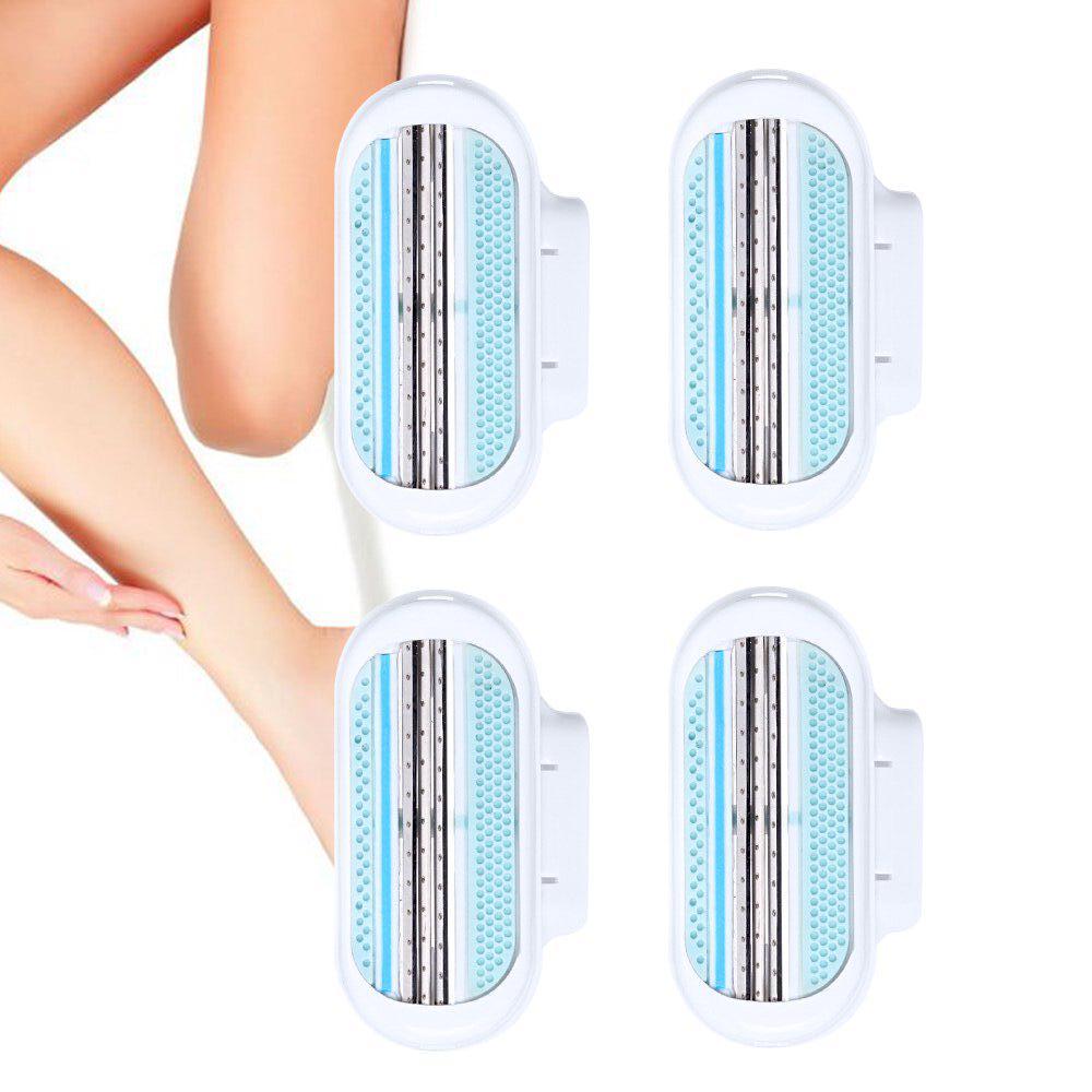 4 шт., женские лезвия для бритвы, 3-слойные женские лезвия для бритья, одноразовые лезвия для бритья