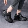 GKTINOO 2025 Spring New Thick Soled Retro Loafers Genuine Leather Sneakers Pumps Versatile Women's Platform Shoes