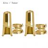 Alto / Tenor Saxophone Mouthpiece Cap Metal Ligature Brass Gold Plated Protective Cap Replacement