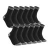 6 пар зимних мужских носков из хлопка, черные, для отдыха, бизнеса, длинные носки для ходьбы, бега, походов, термоноски для мужчин, большие размеры 38-48