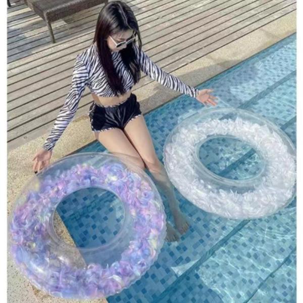 Little Shop Pink Donut/Glitter Heart Water Play/Swimming Очень большая трубка, меховая трубка, 1 шт., корейские водные развлечения