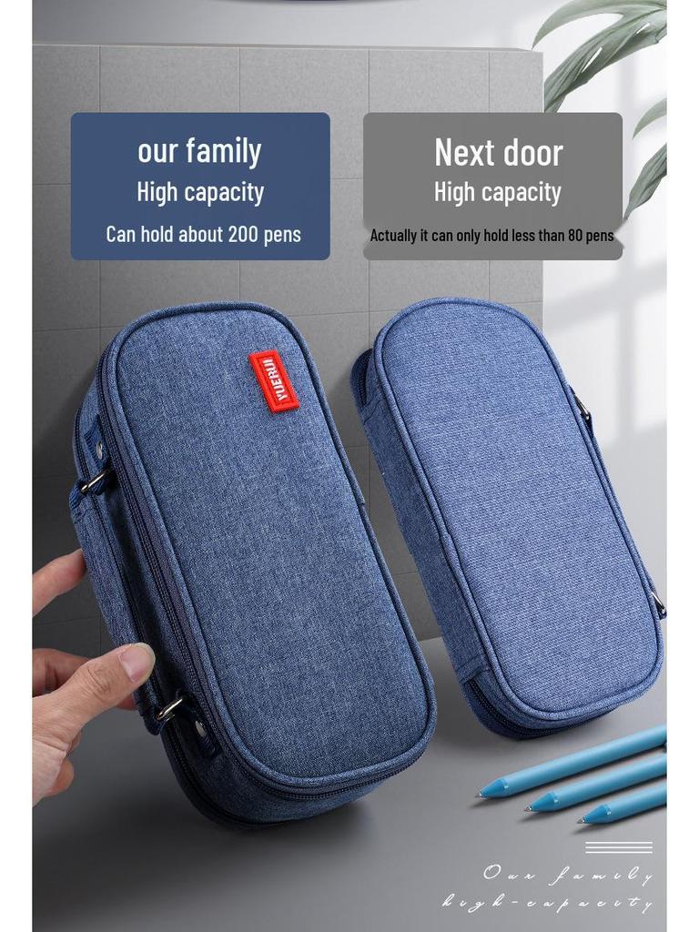 5-слойный пенал-сумка большой вместимости для студентов - Простой, многофункциональный пенал