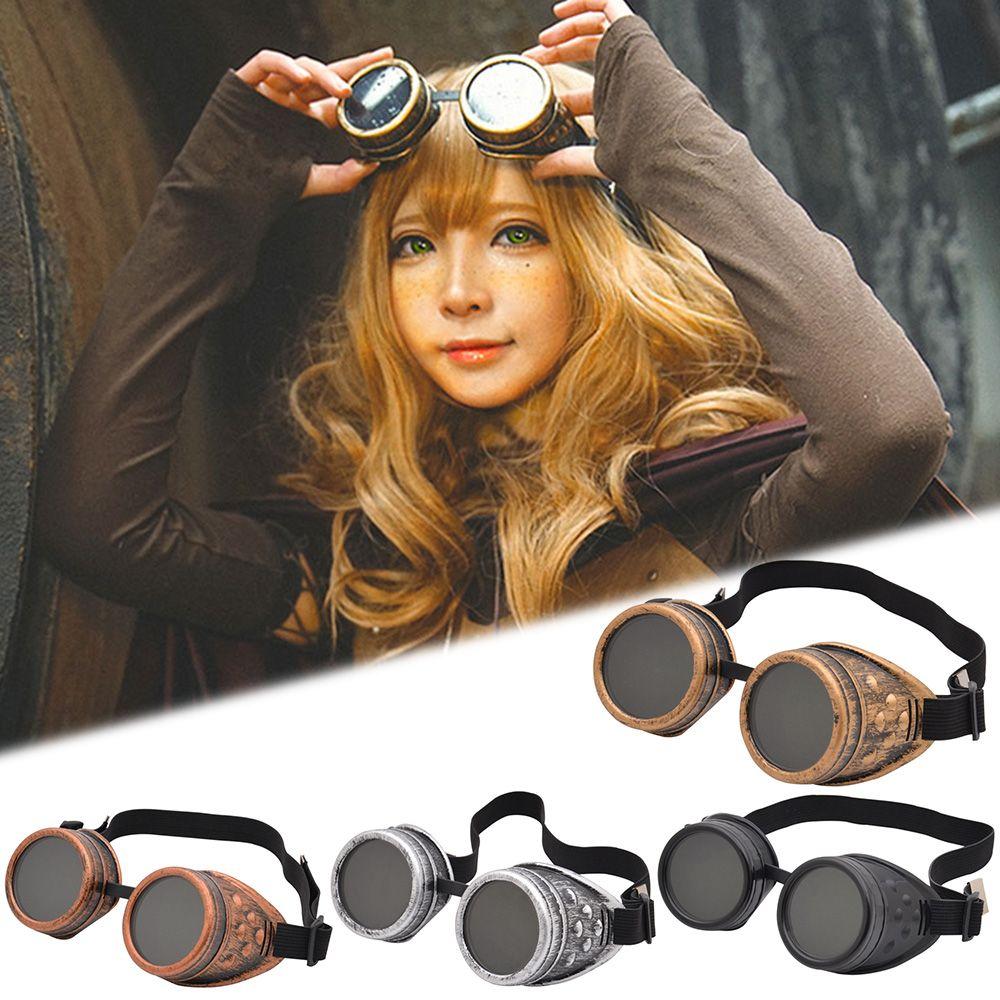 Vintage Steampunk Goggles Glasses Victorian Motorcycle Goggles New Cyber Goggles  for Men Women