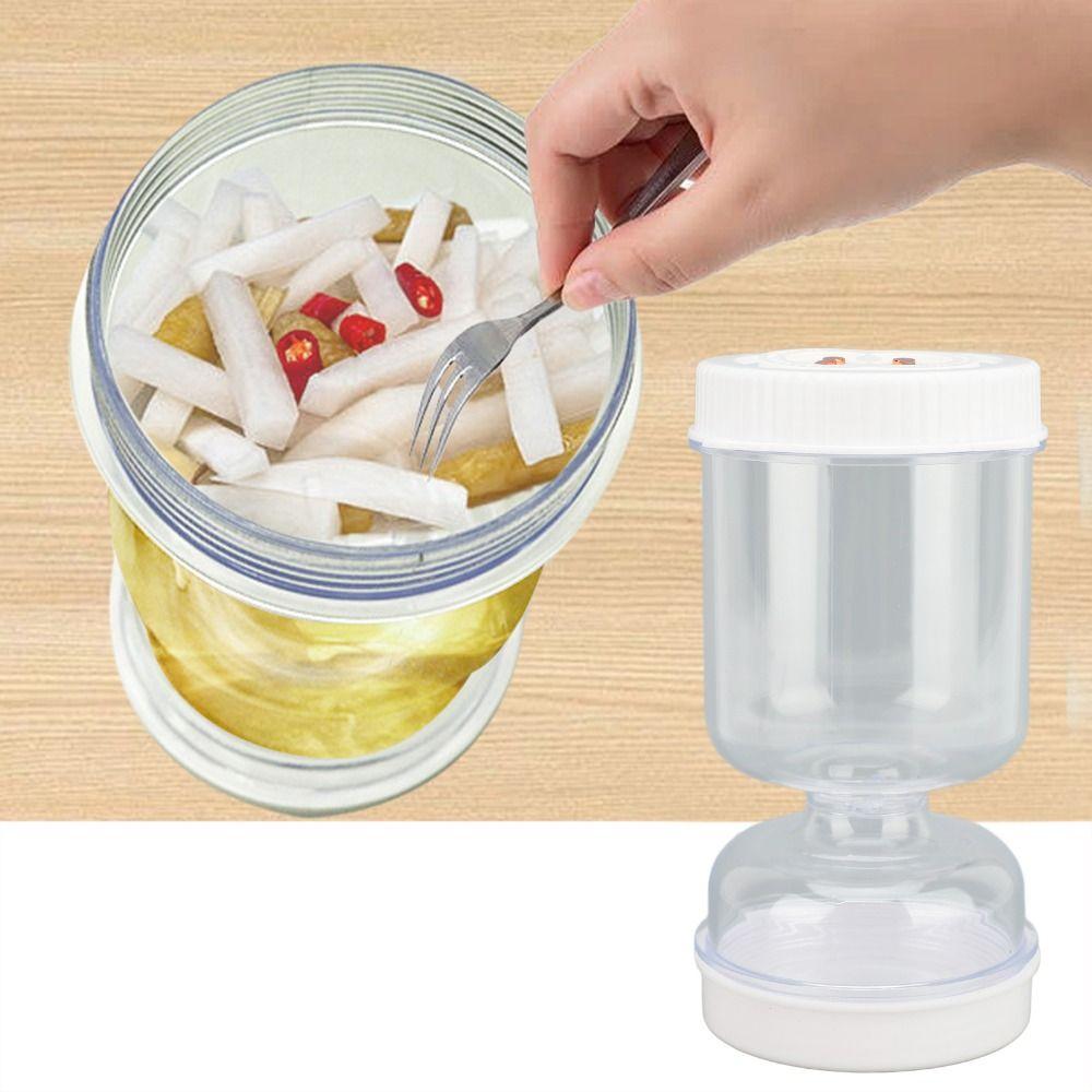 Hourglass Shape Pickle Olive Container Leakproof Vegetable Dehydrator Pickled Cucumber