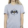 DC Comics Womens/Ladies The Flash Batman Metal Logo Cotton Boyfriend T-Shirt