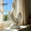 Feather Table Accent Ornament, Decorative Decoration with Fine Carving, Decor Sculpture for Home Living Room Office Garden Bedroom Ornament