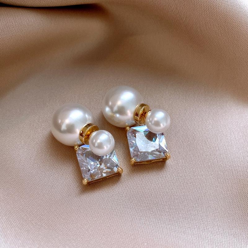 Серьги-кисточки из циркона и жемчуга «Серебряная игла» - Элегантный ретро-дизайн для женщин