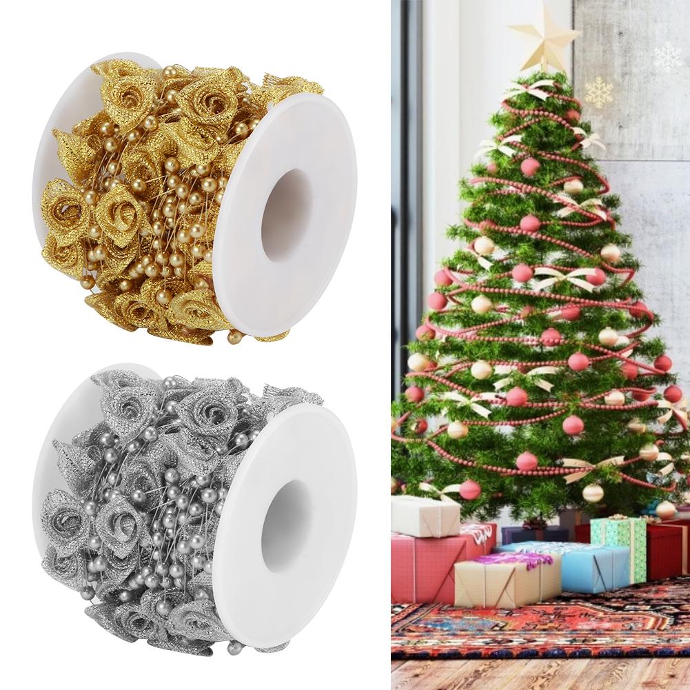 10 м искусственный жемчуг, бусины, цепочки, лента, роза, нить, бисерная линия, аксессуары для одежды, сделай сам, мате